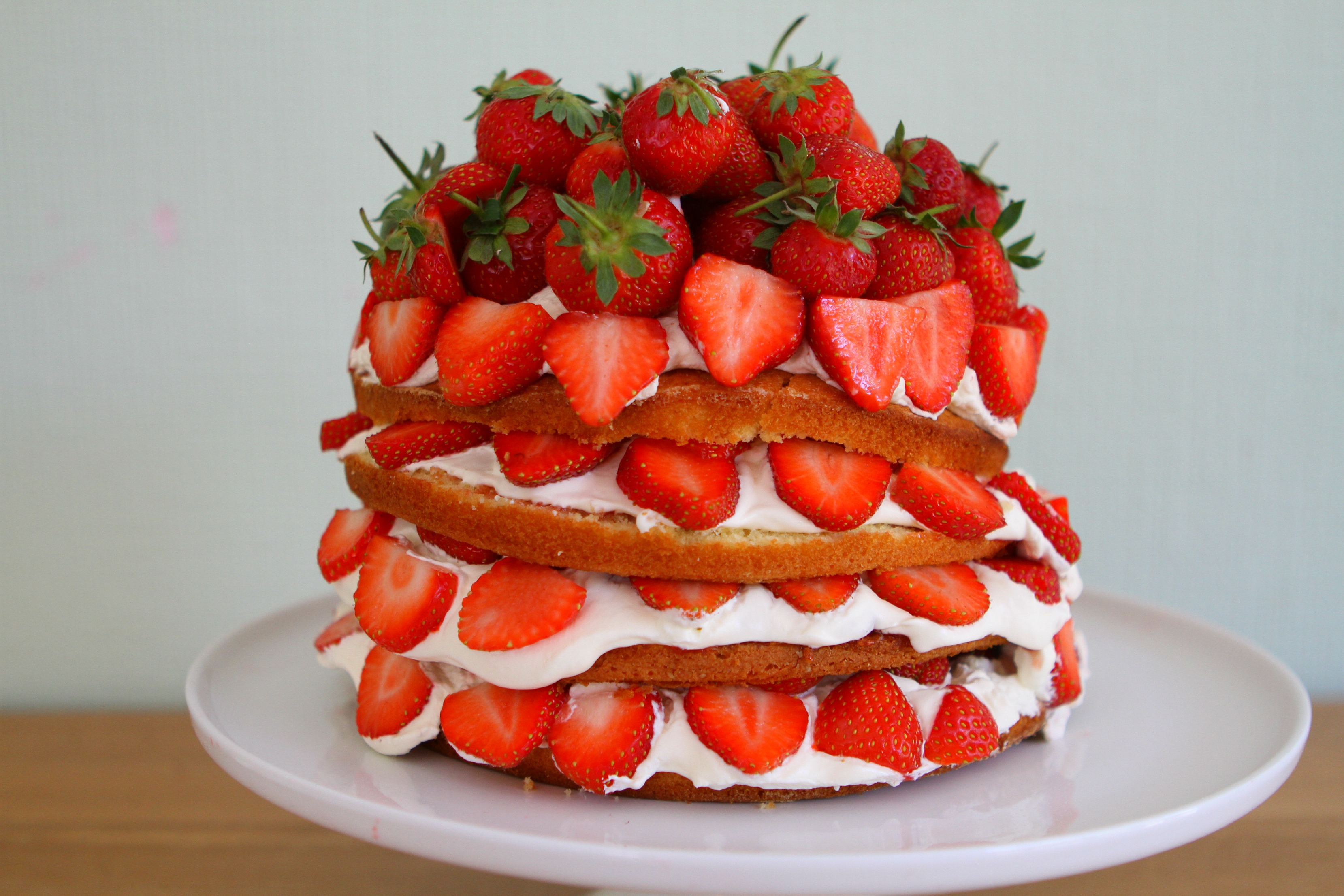 Strawberry & Elderflower Cream Cake Stack Mummy Mishaps