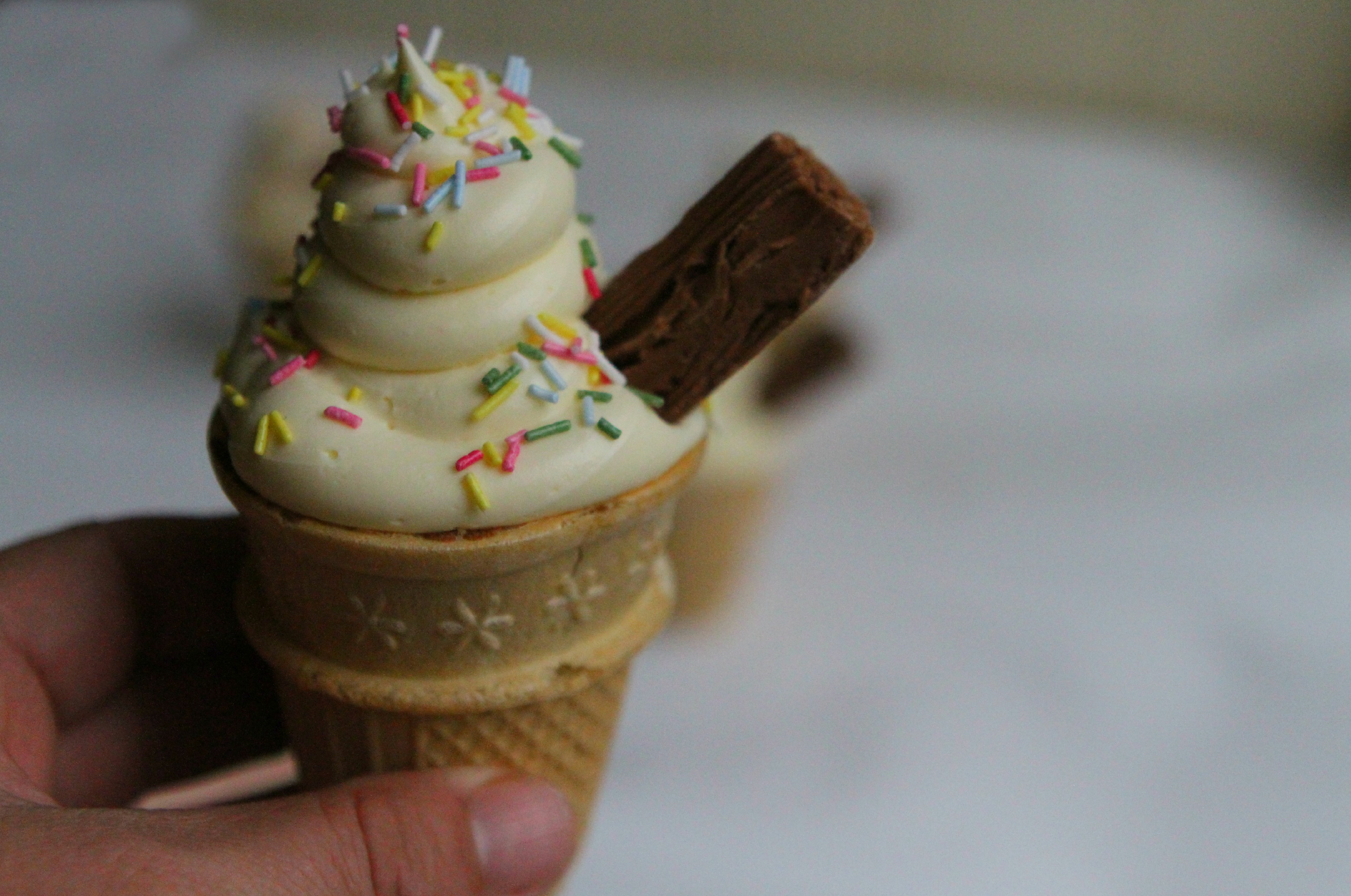 Ice Cream Cone Cupcakes with Sprinkles Mummy Mishaps