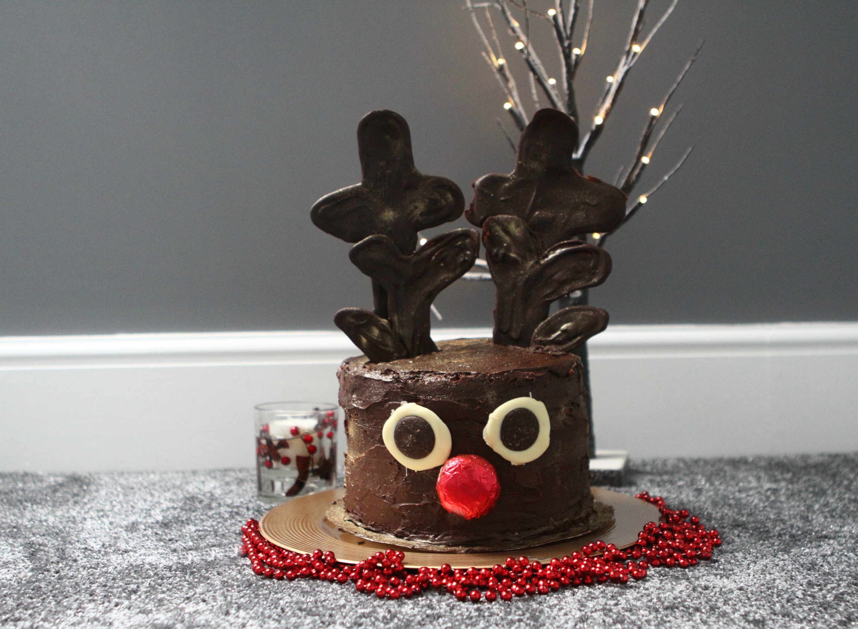 Rudolph's Red Nose Chocolate Cake